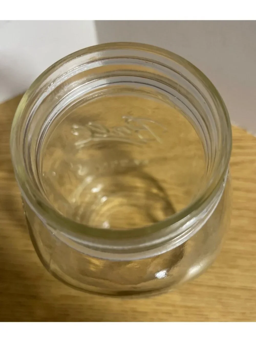 Ball Mason 24 oz Embossed Fruit Design Glass Jar Clear Regular Mouth